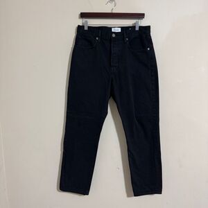 Frame Le Original Black Cotton Cropped Denim Jeans Women size 30 Casual Classic